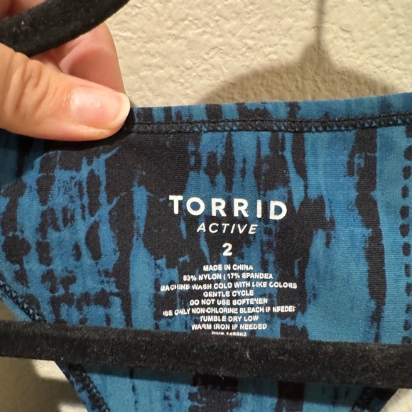 TORRID blue and black tie dye active set - Picture 3 of 9